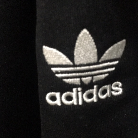 Adidas Monogram Black Track Jacket Sweatsuit Warmup Jogging Jump Leisure EUC - Picture 2 of 7